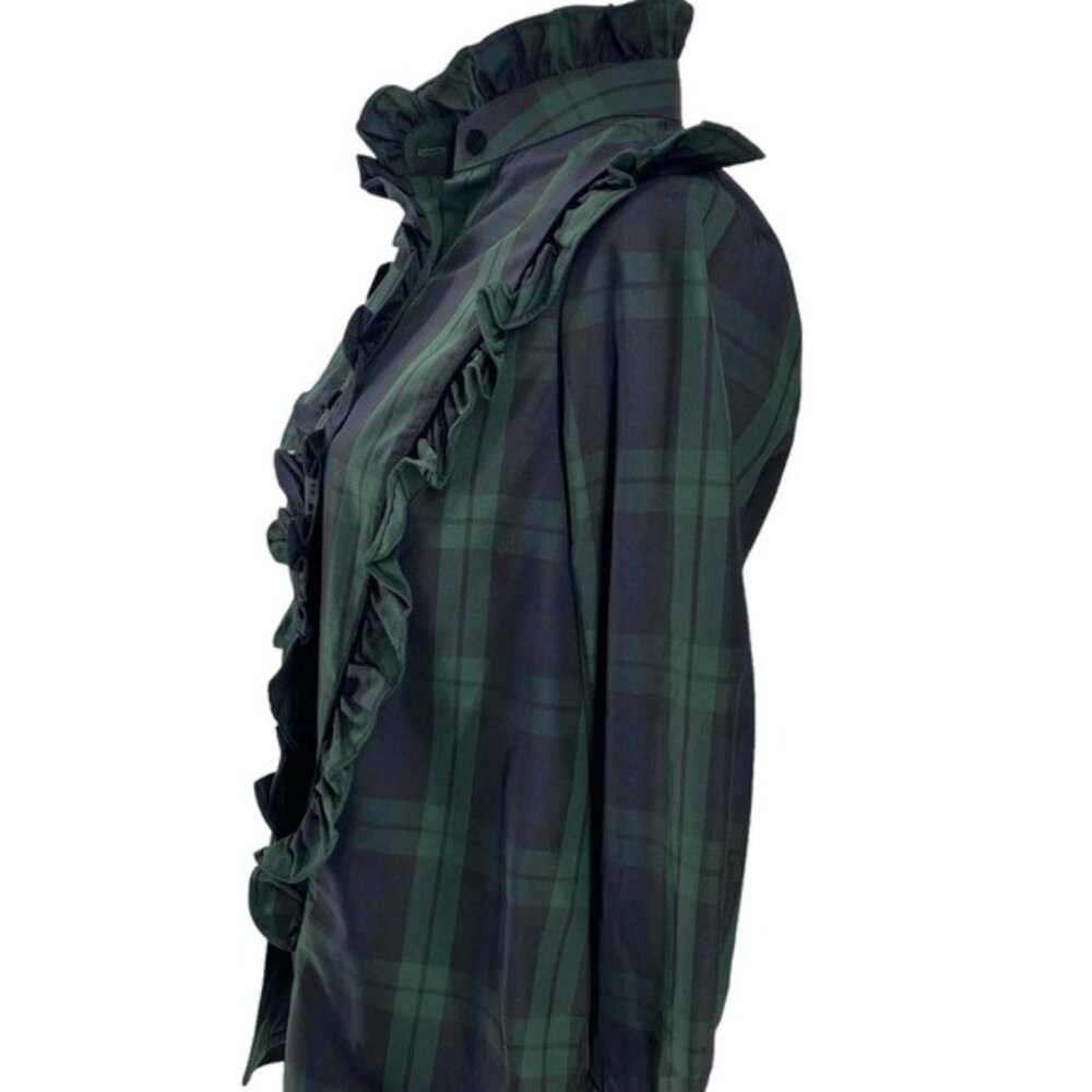 Tuckernuck | NEW Blackwatch Plaid Ruffle Reagan Button Down Size M - Picture 8 of 13